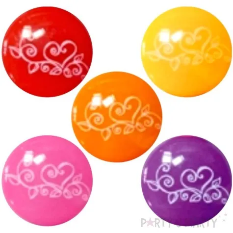 magnesy okragle w serca kolor mix titanum 29 mm 5 szt