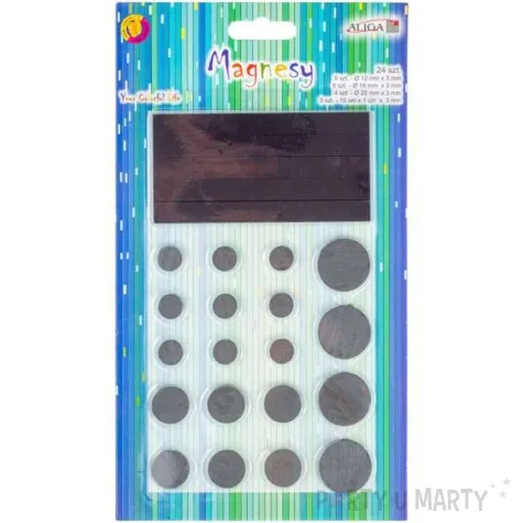 magnesy zestaw czarne aliga 24 szt