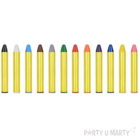 make up kredki do twarzy partydeco 12 sztuk