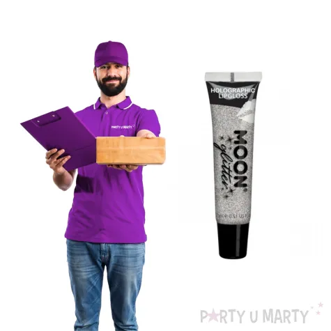 make up party blyszczyk brokat holo srebrny smiffys 15ml