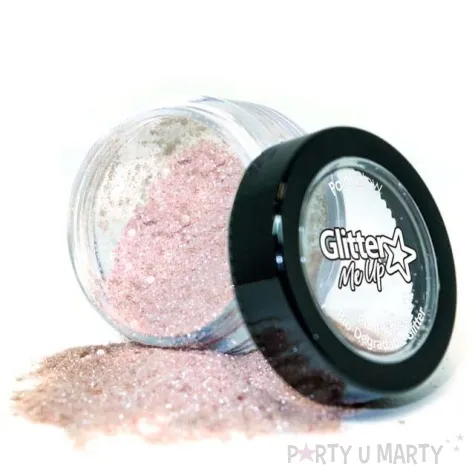 make up party brokat bio drobny roz paint glow