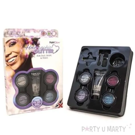 make up party brokat holo mix paintglow zestaw