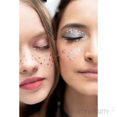 make up party brokat holograficzny srebrny partydeco 3g