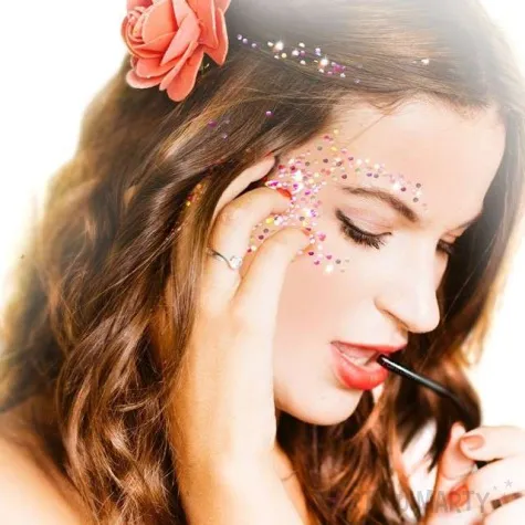 make up party brokat konfetti rozowo zloty smiffys 2 g