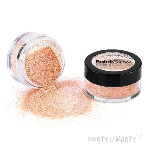 make up party brokat opalizujacy drobny pomarancz paint glow