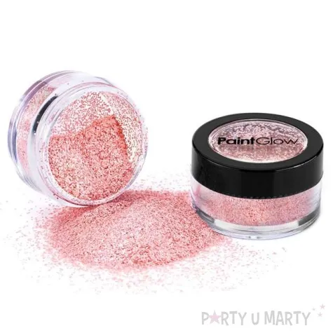 make up party brokat opalizujacy drobny roz ciemny paint glow