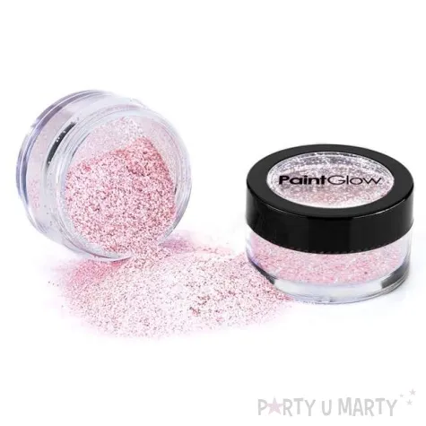 make up party brokat opalizujacy drobny roz paint glow