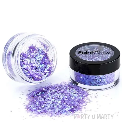 make up party brokat opalizujacy sredni fioletowy paint glow