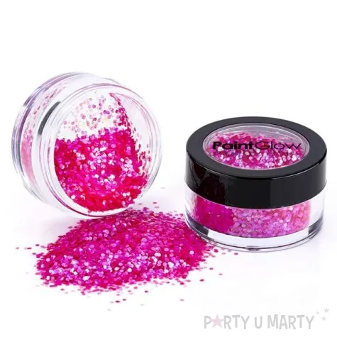 make up party brokat opalizujacy sredni fuksja paint glow