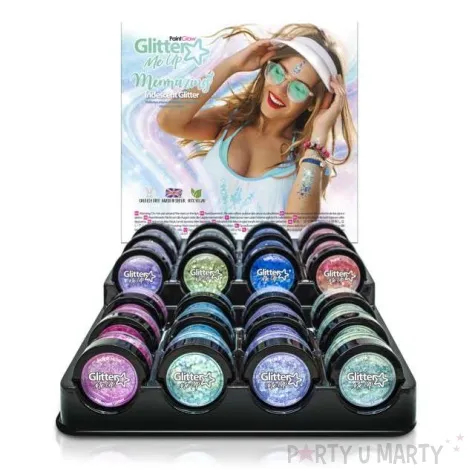 make up party brokat opalizujacy sredni niebieski paint glow