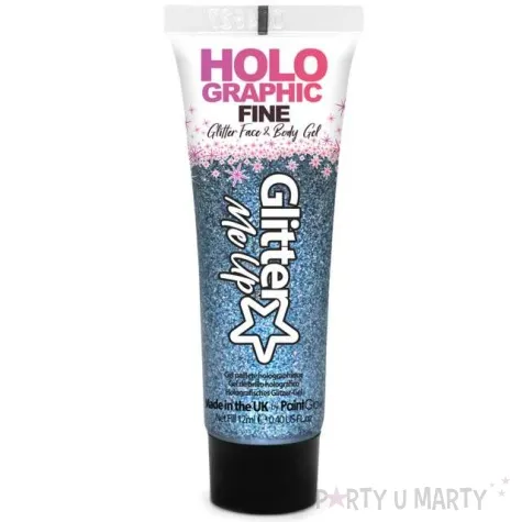 make up party brokat w zelu holo niebieski paintglow 12 ml