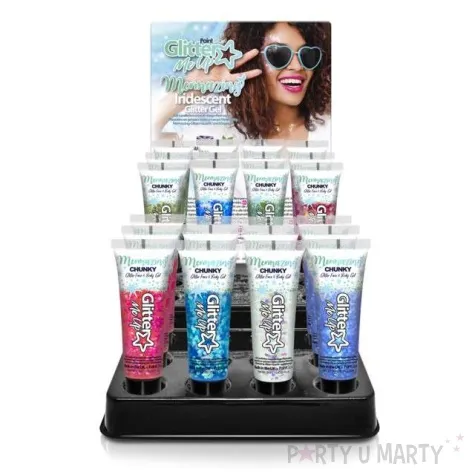 make up party brokat w zelu opalizujacy czerwony paint glow 12 ml