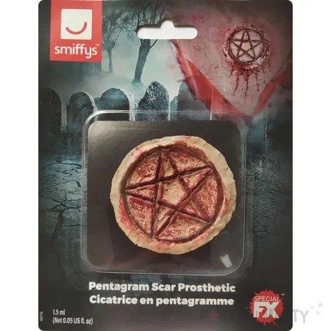 make up party charakteryzacja blizn pentagram smiffys