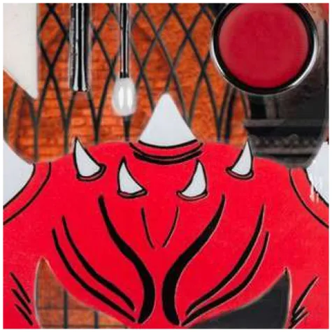 make up party diabelskie farbki z maska czerwony boland zestaw