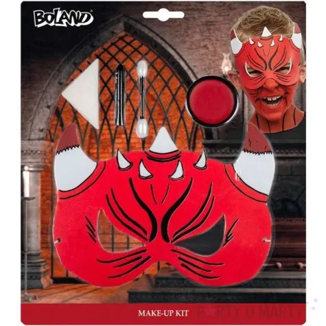 make up party diabelskie farbki z maska czerwony boland zestaw