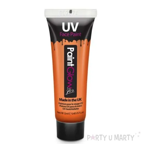 make up party farba do makijazu uv pro pomaranczowa paint glow 12 ml