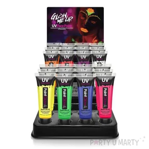 make up party farba do makijazu uv pro zielona paint glow 12 ml