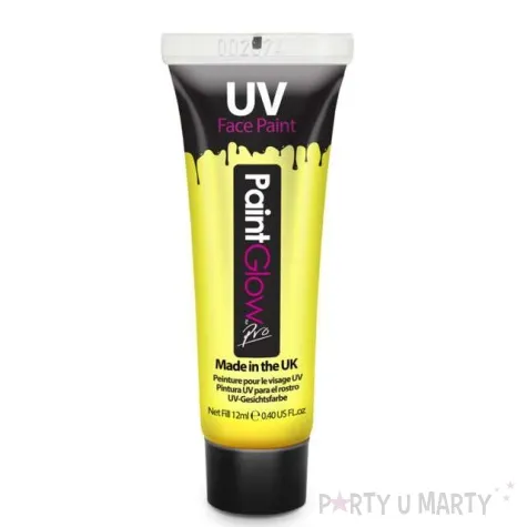 make up party farba do makijazu uv pro zolta paint glow 12 ml