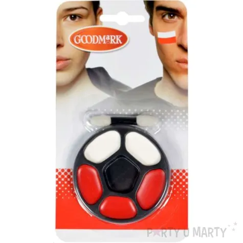 make up party farba do twarzy kibic bialo czerwona arpex 5 czesci