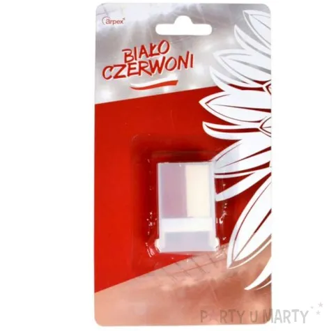 make up party farbka do twarzy w sztyfcie bialo czerwona arpex