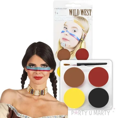 make up party farbki do twarzy indianka amscan