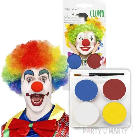 make up party farbki do twarzy klaun amscan