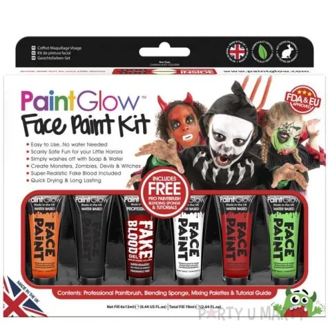 make up party farbki na halloween mix paintglow zestaw