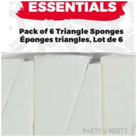 make up party gabki do makijazu trojkatne smiffys 6 szt