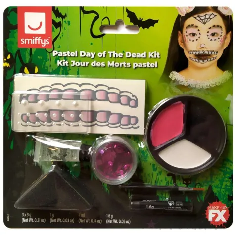 make up party halloween dia de muertos smiffys zestaw