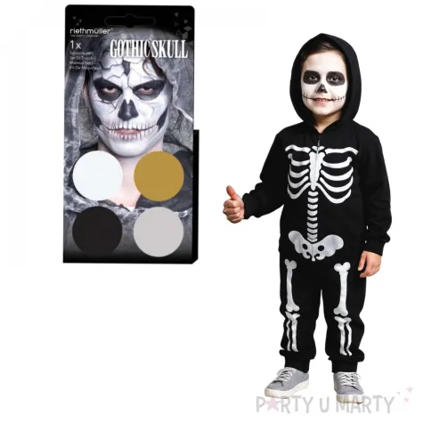 make up party halloween gotycka czaszka mix amscan 4 kolory