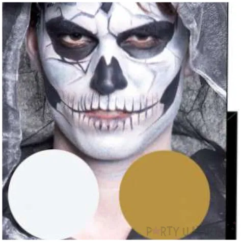 make up party halloween gotycka czaszka mix amscan 4 kolory