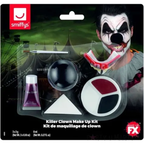 make up party halloween klaun morderca smiffys zestaw