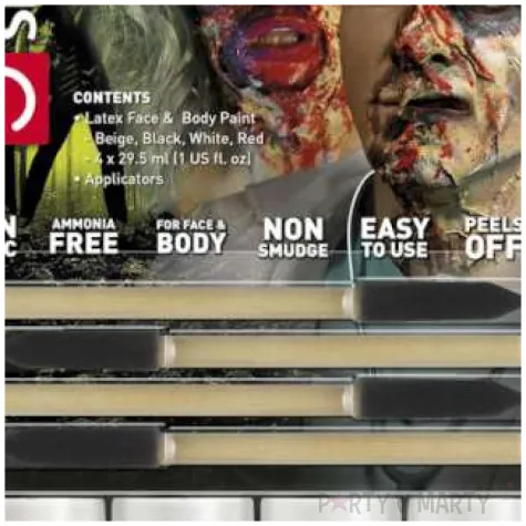 make up party halloween krwawe zombie smiffys zestaw