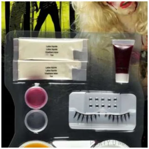 make up party halloween lady zombie smiffys zestaw