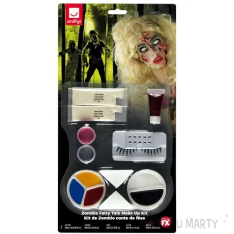 make up party halloween lady zombie smiffys zestaw