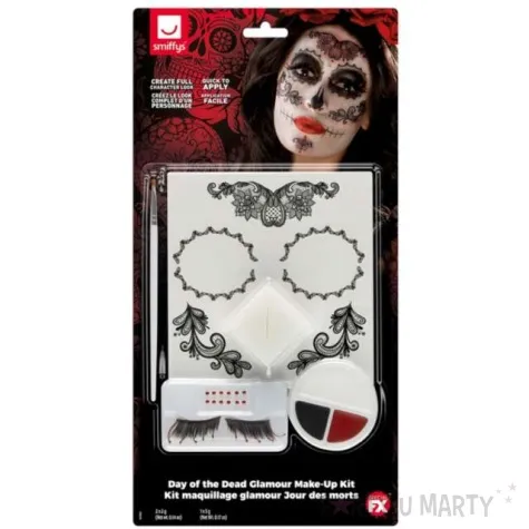 make up party halloween meksykanska dama smierci smiffys zestaw