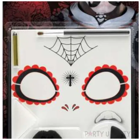 make up party halloween szkieletor pedro smiffys zestaw