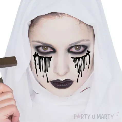 make up party halloween upiorna zakonnica guirca