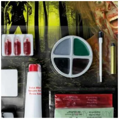 make up party halloween zombie smiffys zestaw