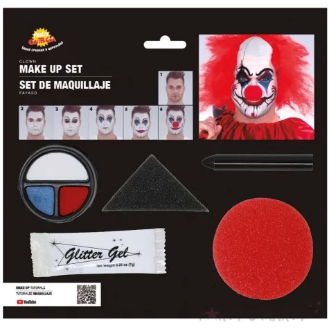make up party klaun halloween guirca zestaw