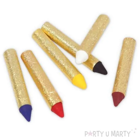 make up party klaun kredki fries