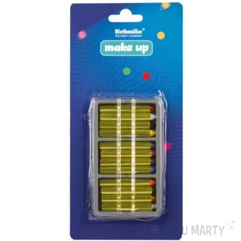 make up party kolorowe kredki amscan 12 szt