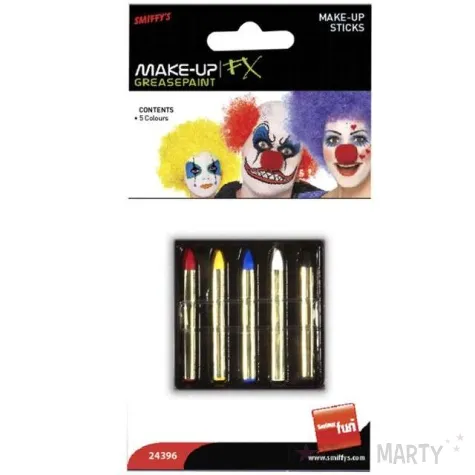 make up party kolorowe kredki smiffys 5 szt
