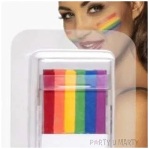 make up party kredki do malowania twarzy teczowy boland 6 szt