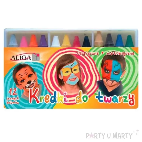 make up party kredki do twarzy aliga 12 szt