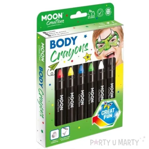 make up party kredki do twarzy dinozaur mix smiffys 6 szt