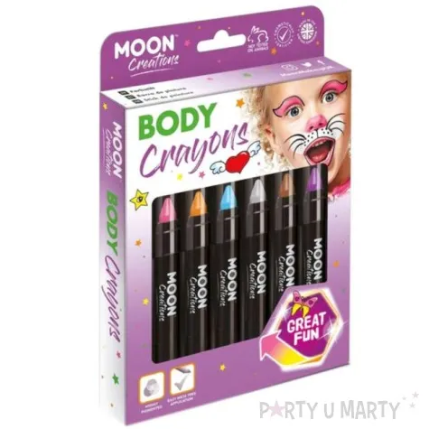 make up party kredki do twarzy motylek mix smiffys 6szt