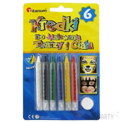 make up party kredki do twarzy wysuwane mix titanum 6 szt
