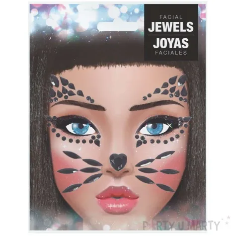 make up party krysztalki na twarz kot czarne guirca