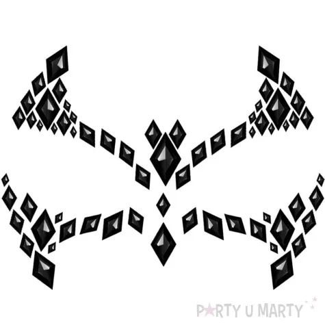 make up party krysztalki na twarz nietoperz czarny guirca